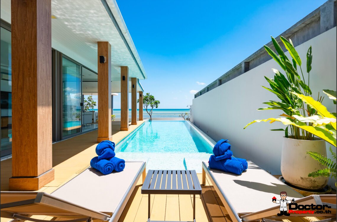 3 Bedroom Beachfront Villa in Bang Kao, Koh Samui – For Sale
