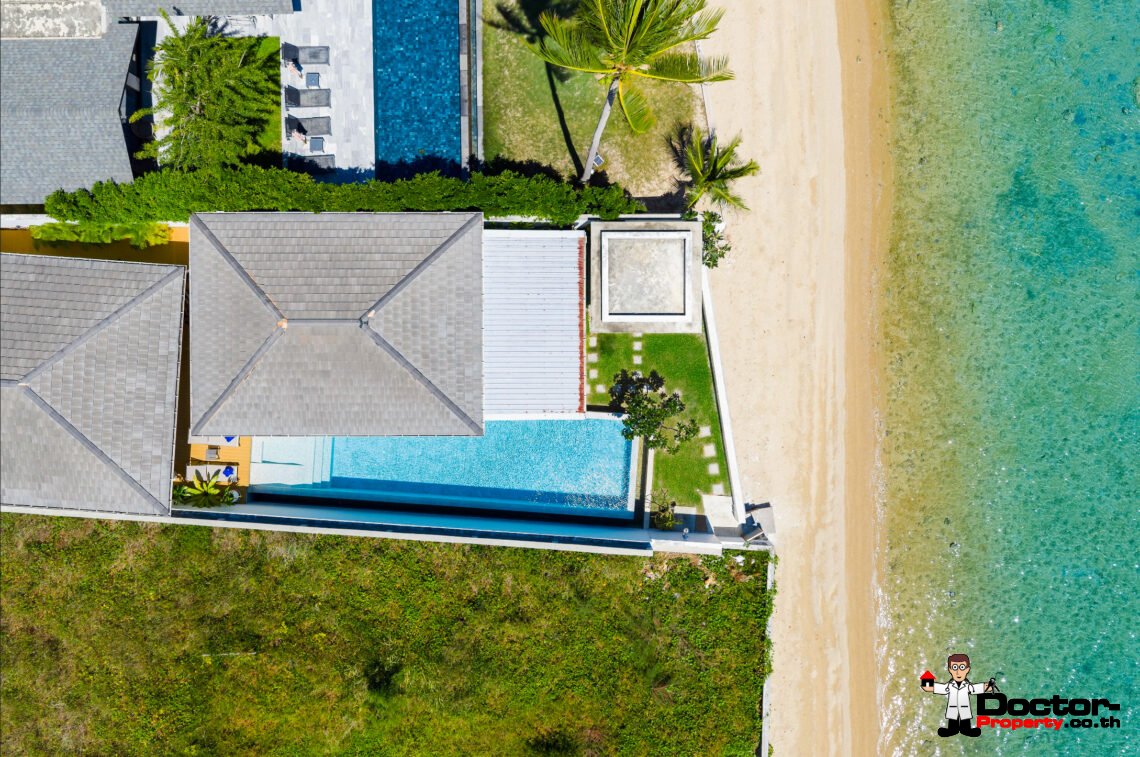 3 Bedroom Beachfront Villa in Bang Kao, Koh Samui – For Sale