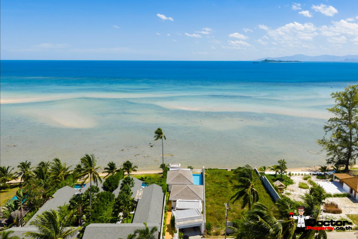3 Bedroom Beachfront Villa in Bang Kao, Koh Samui – For Sale