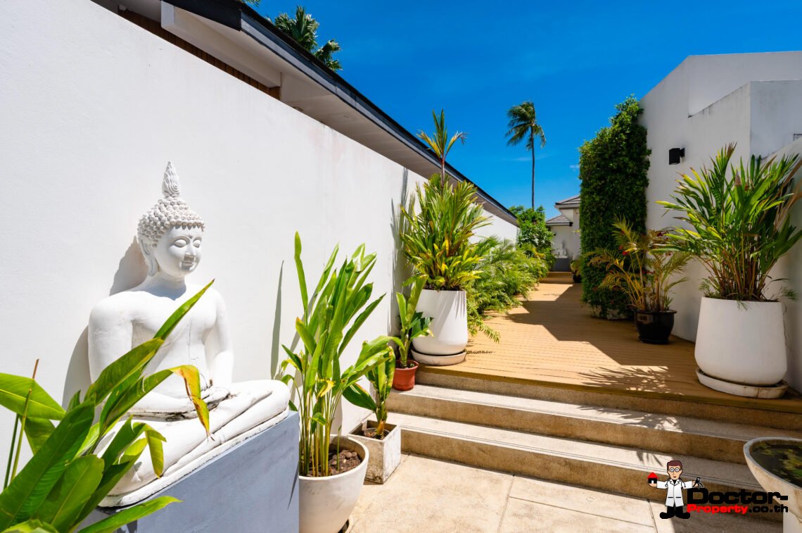 3 Bedroom Beachfront Villa in Bang Kao, Koh Samui – For Sale