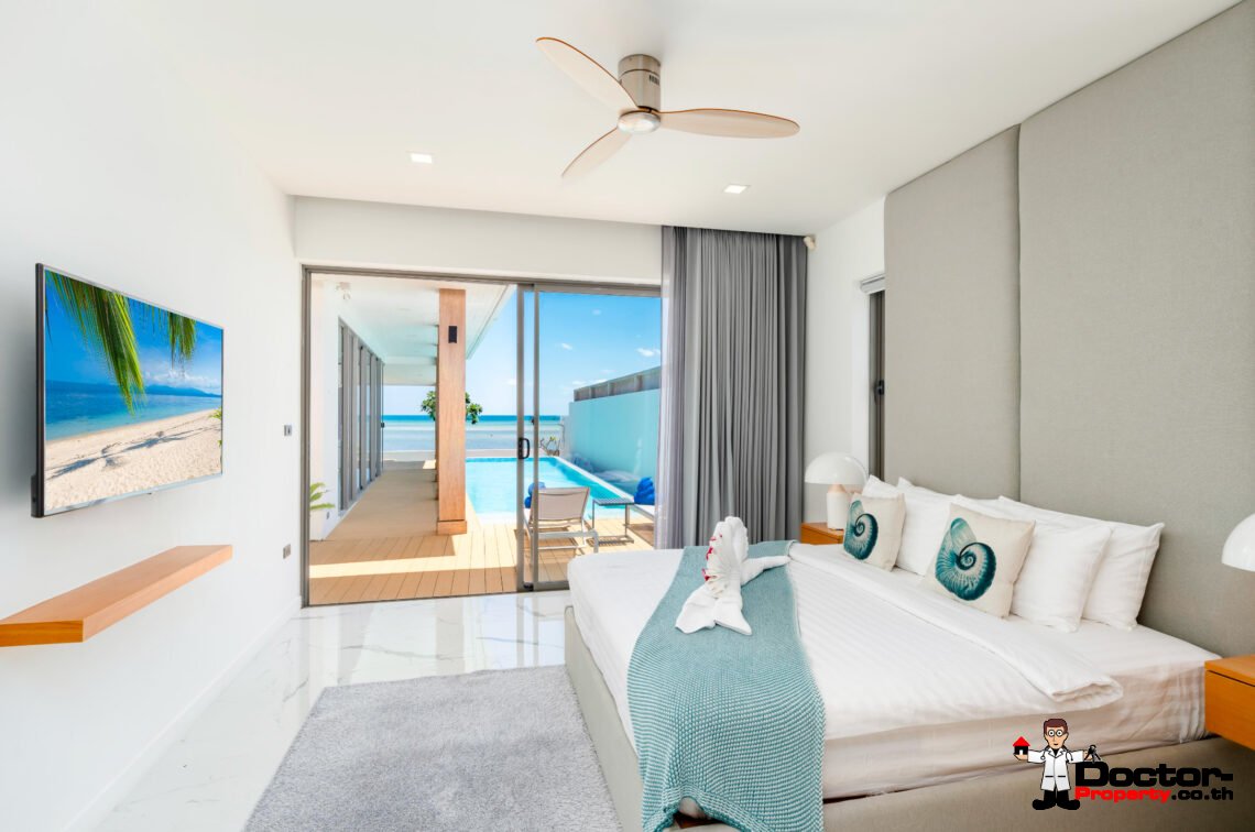 3 Bedroom Beachfront Villa in Bang Kao, Koh Samui – For Sale