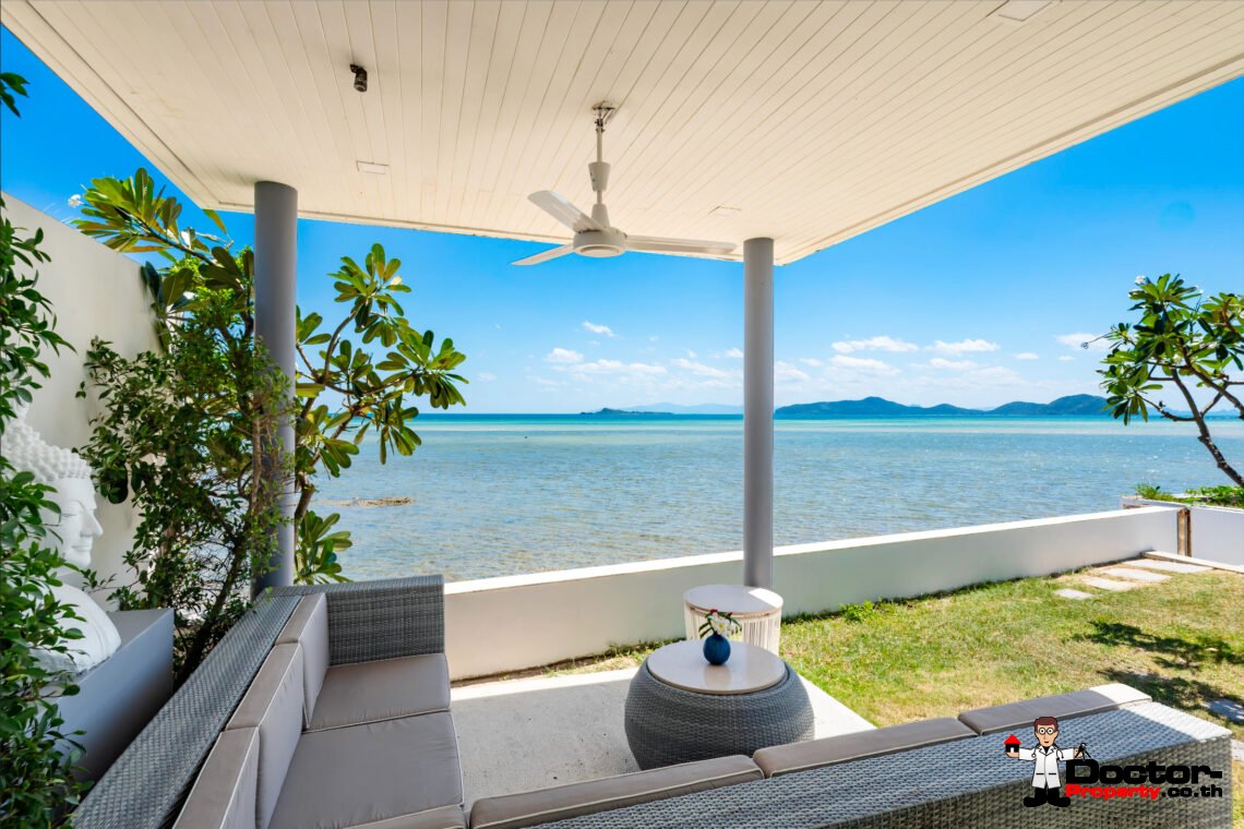3 Bedroom Beachfront Villa in Bang Kao, Koh Samui – For Sale