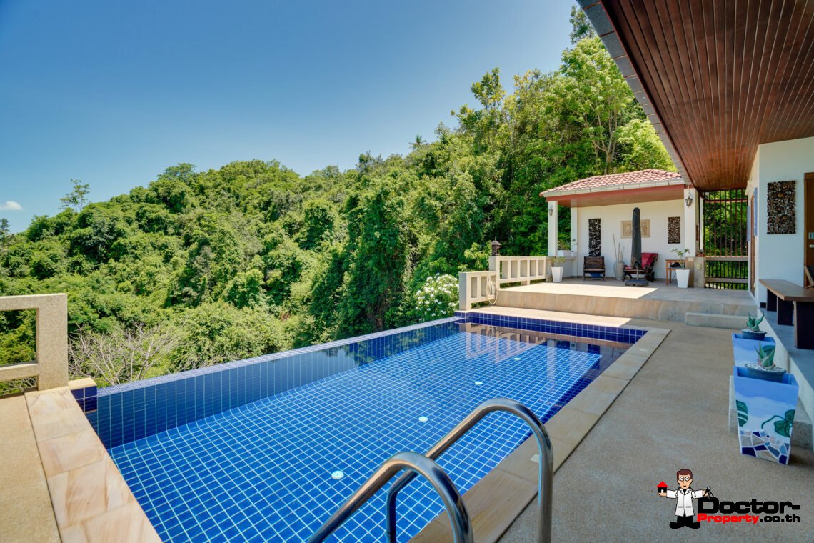 4 Bed Pool Villa with Sea View – Taling Ngam, Koh Samui – For Sale