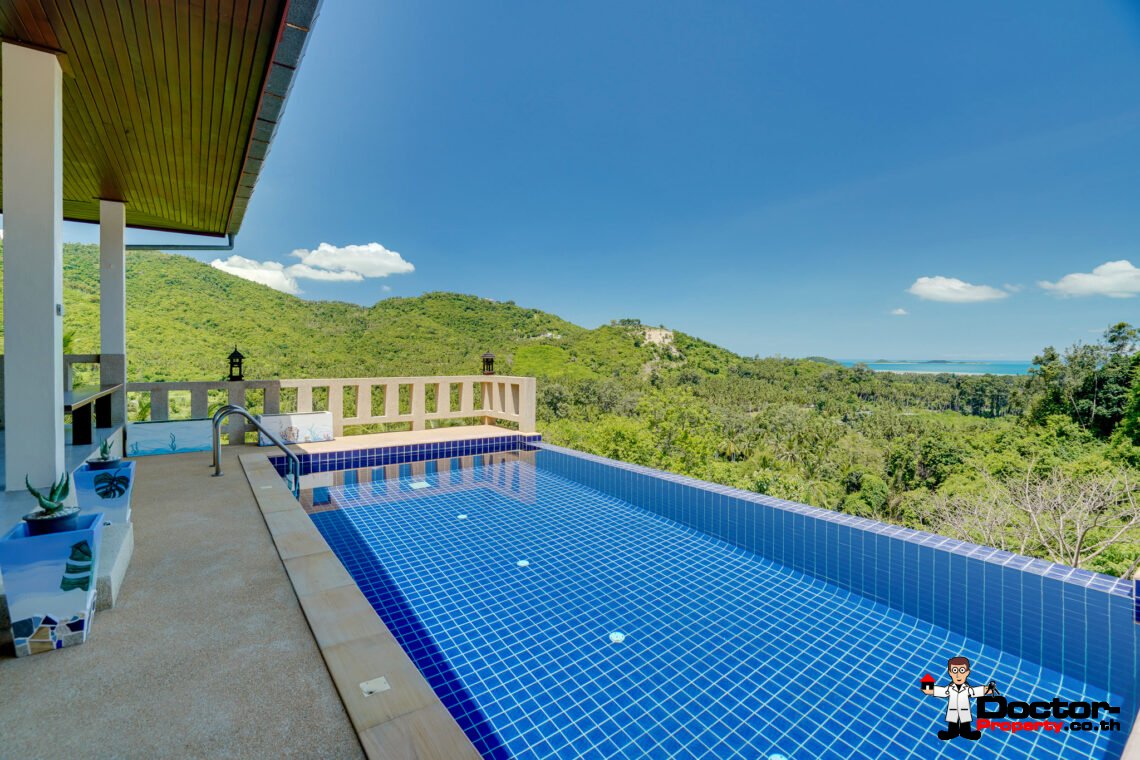 4 Bed Pool Villa with Sea View – Taling Ngam, Koh Samui – For Sale