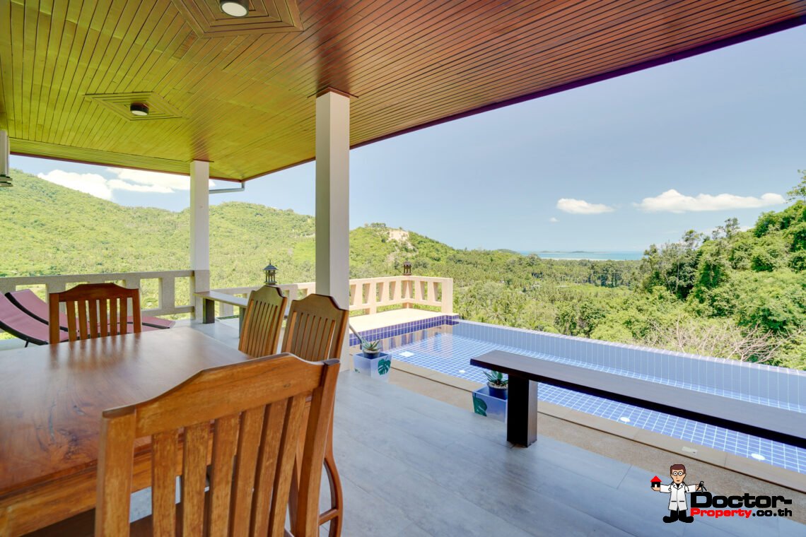 4 Bed Pool Villa with Sea View – Taling Ngam, Koh Samui – For Sale