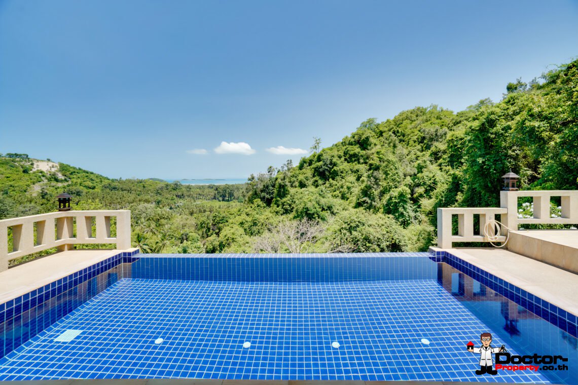 4 Bed Pool Villa with Sea View – Taling Ngam, Koh Samui – For Sale