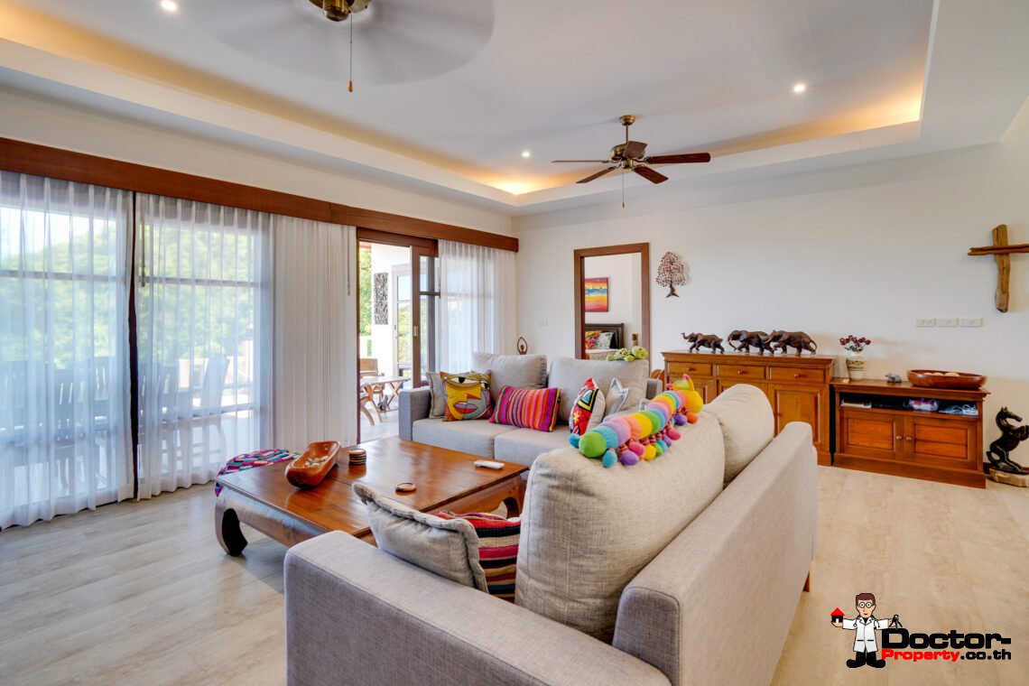 4 Bed Pool Villa with Sea View – Taling Ngam, Koh Samui – For Sale