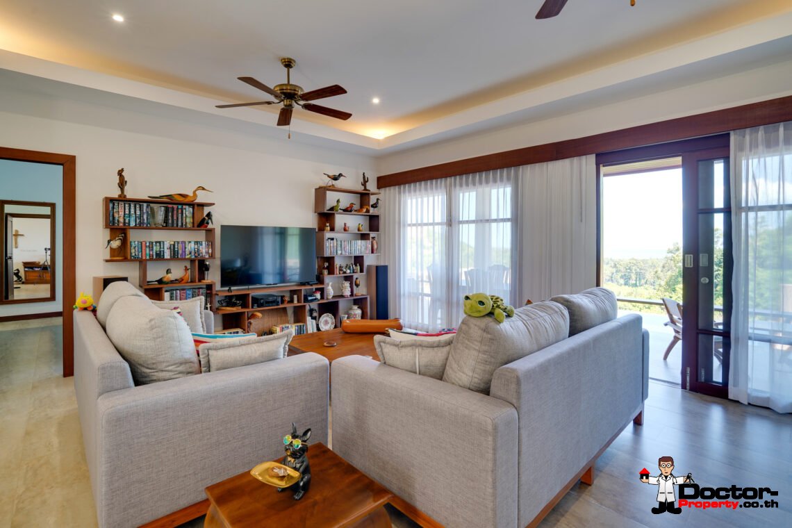 4 Bed Pool Villa with Sea View – Taling Ngam, Koh Samui – For Sale