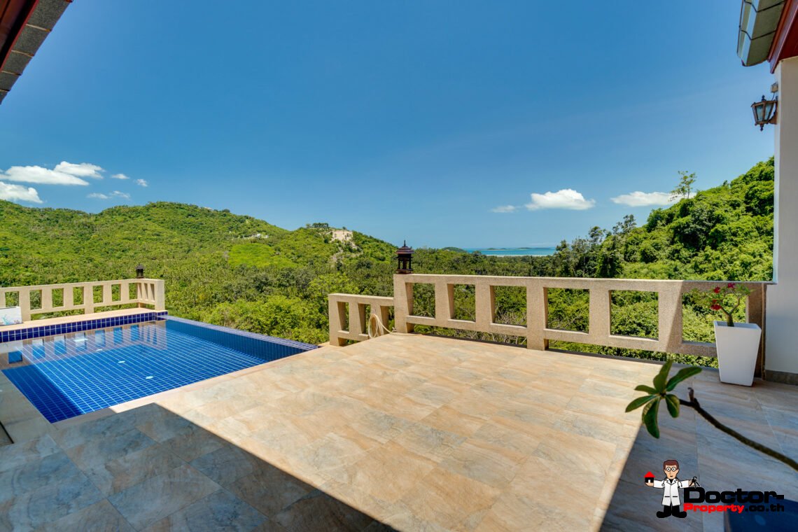 4 Bed Pool Villa with Sea View – Taling Ngam, Koh Samui – For Sale