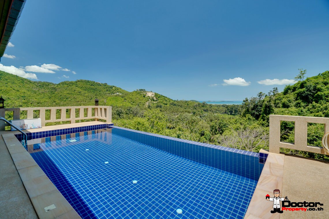 4 Bed Pool Villa with Sea View – Taling Ngam, Koh Samui – For Sale