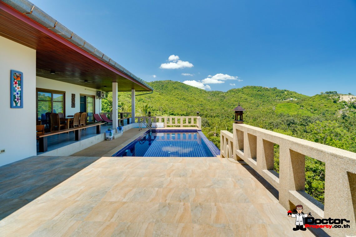 4 Bed Pool Villa with Sea View – Taling Ngam, Koh Samui – For Sale
