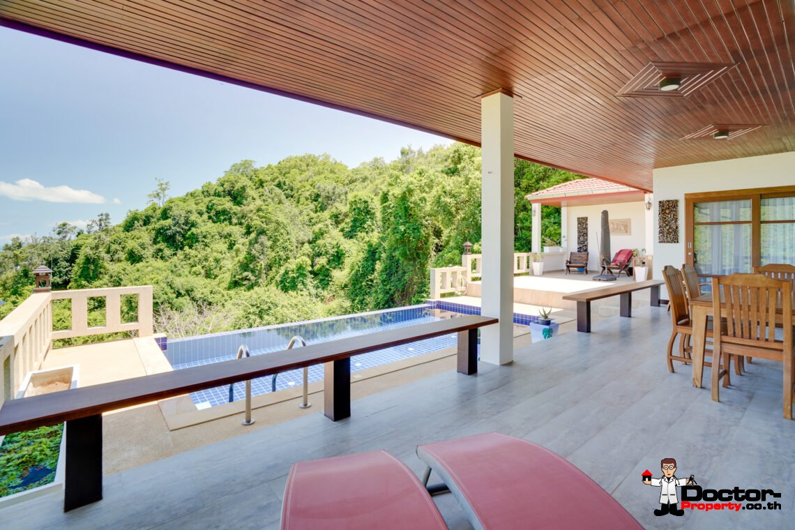 4 Bed Pool Villa with Sea View – Taling Ngam, Koh Samui – For Sale