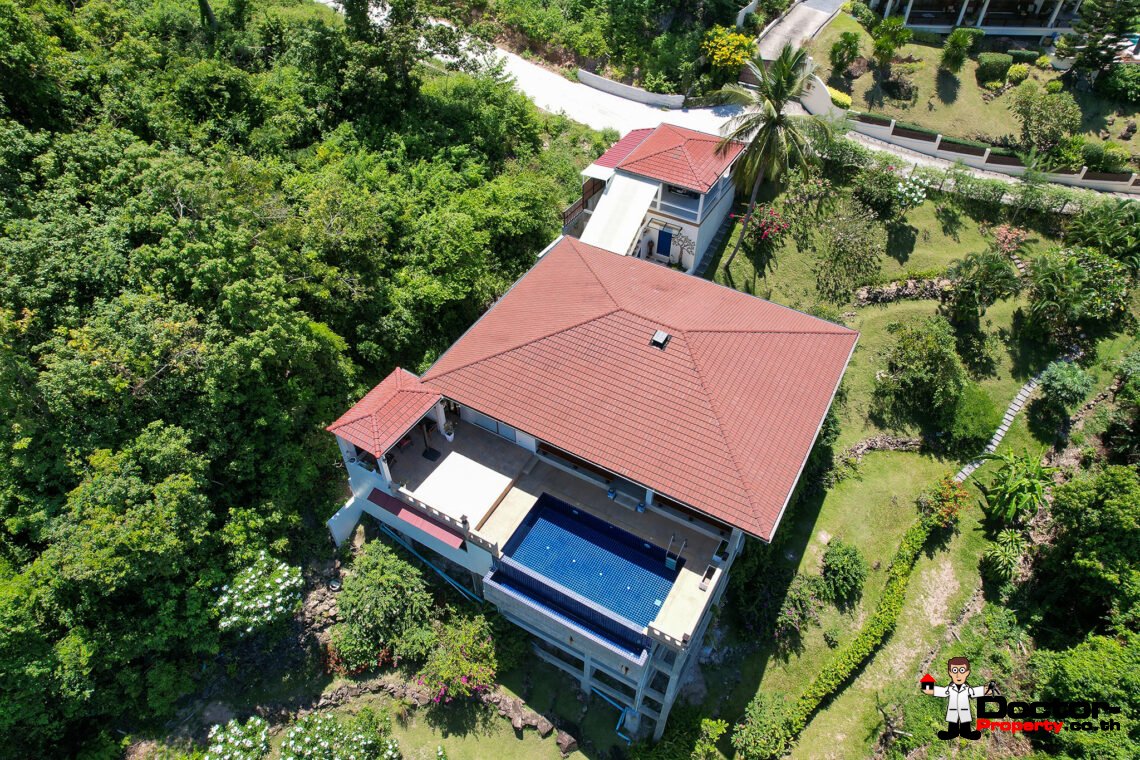 4 Bed Pool Villa with Sea View – Taling Ngam, Koh Samui – For Sale
