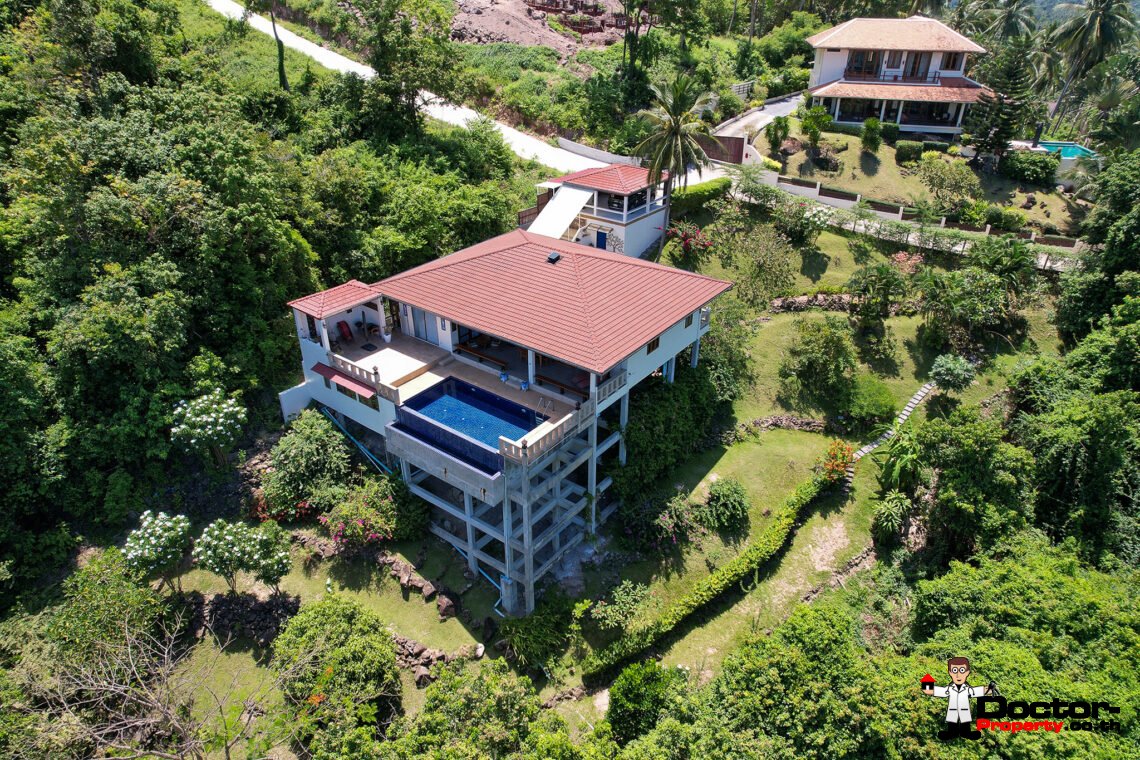 4 Bed Pool Villa with Sea View – Taling Ngam, Koh Samui – For Sale