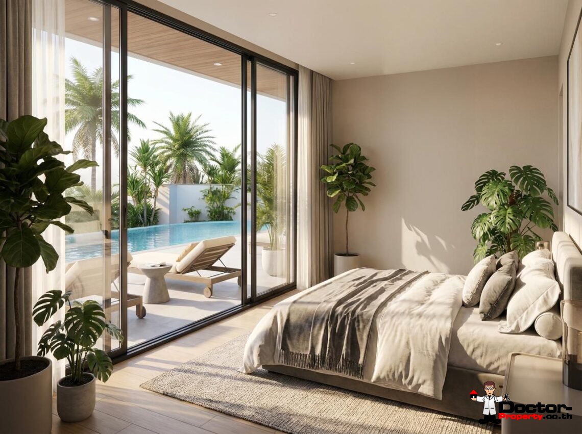 Stylish Two-Storey 4 Bedroom Pool Villa in Lamai, Koh Samui – For Sale