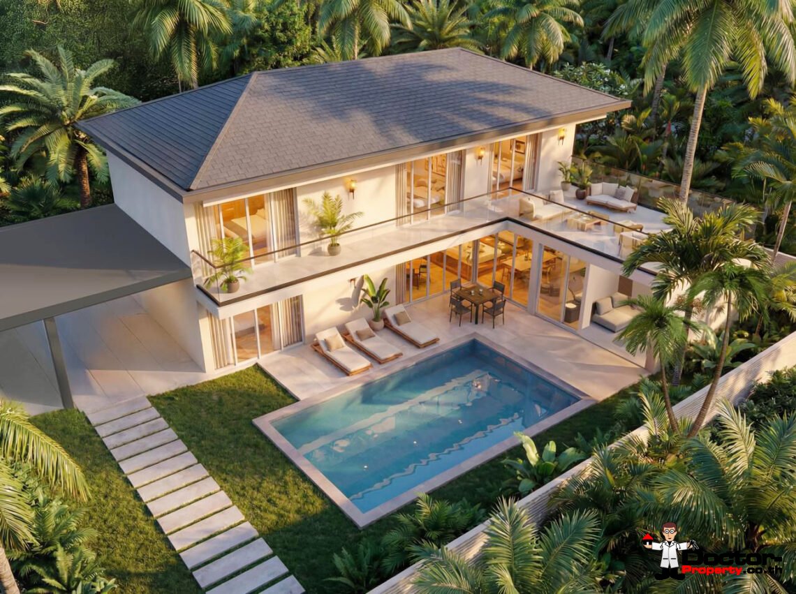 Stylish Two-Storey 4 Bedroom Pool Villa in Lamai, Koh Samui – For Sale