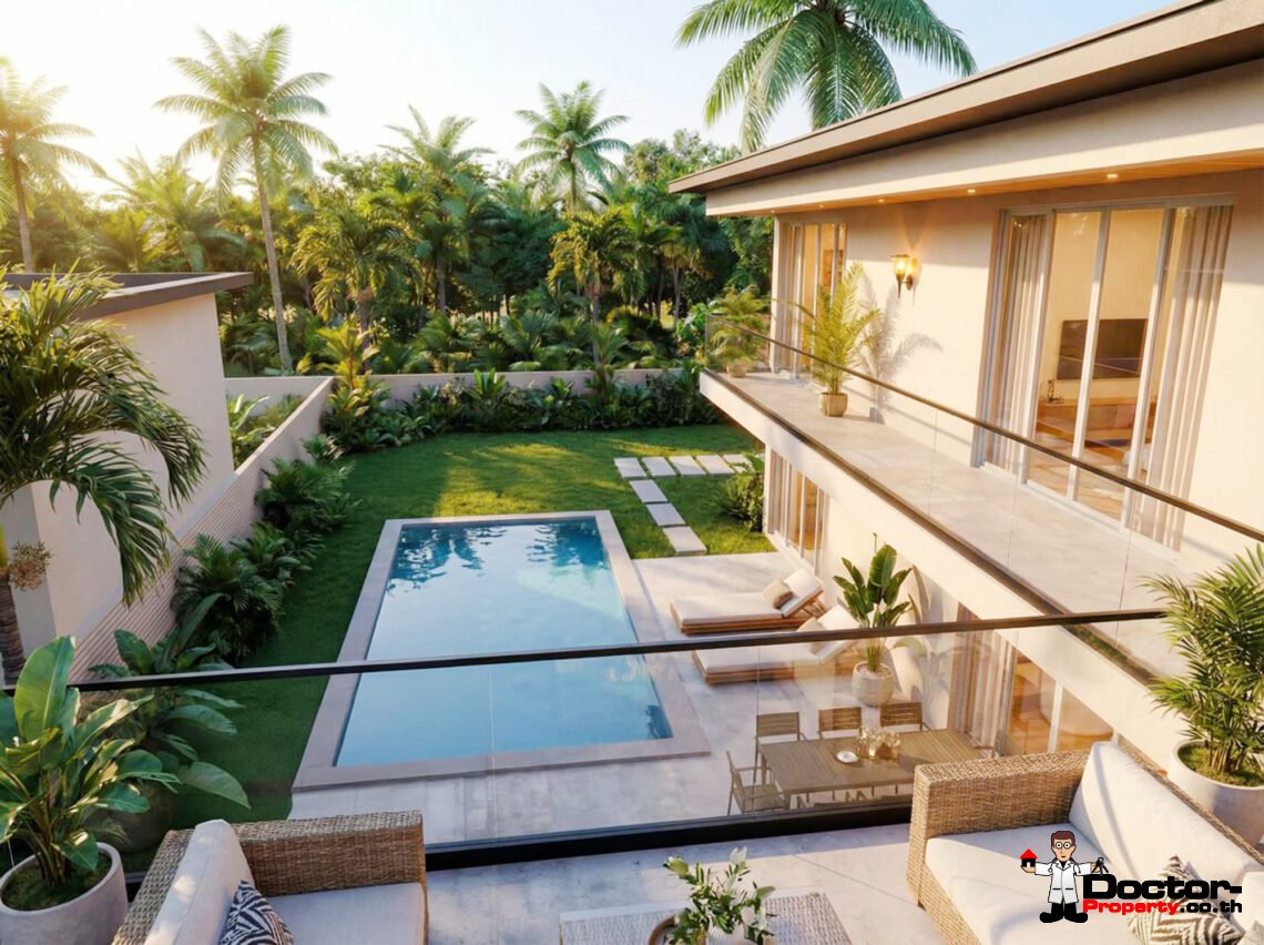 Stylish Two-Storey 4 Bedroom Pool Villa in Lamai, Koh Samui – For Sale