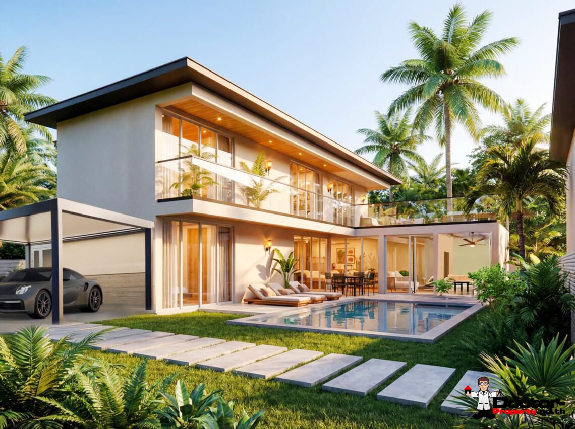Stylish Two-Storey 4 Bedroom Pool Villa in Lamai, Koh Samui – For Sale
