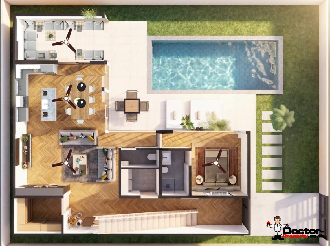 Stylish Two-Storey 4 Bedroom Pool Villa in Lamai, Koh Samui – For Sale