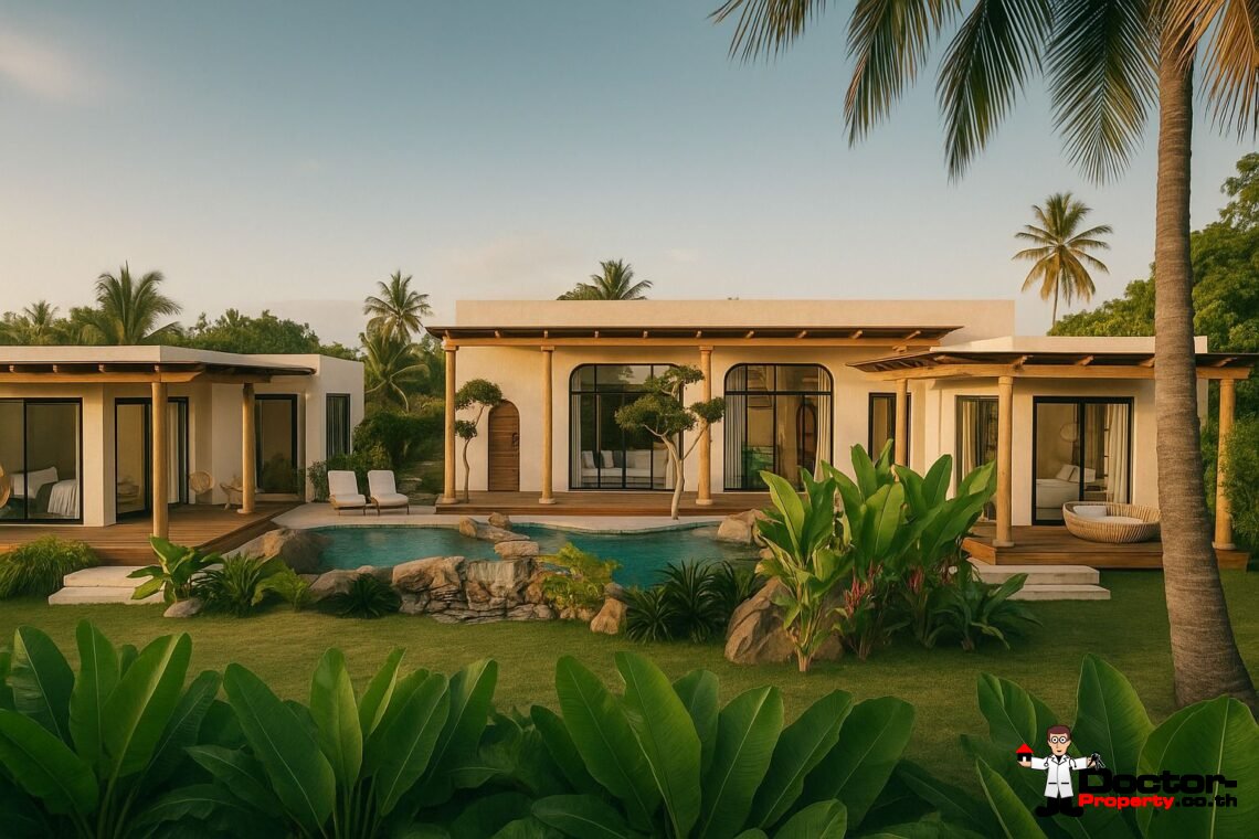 Modern 3 Bedroom Boho Pool Villa in Bang Por, Koh Samui – For Sale