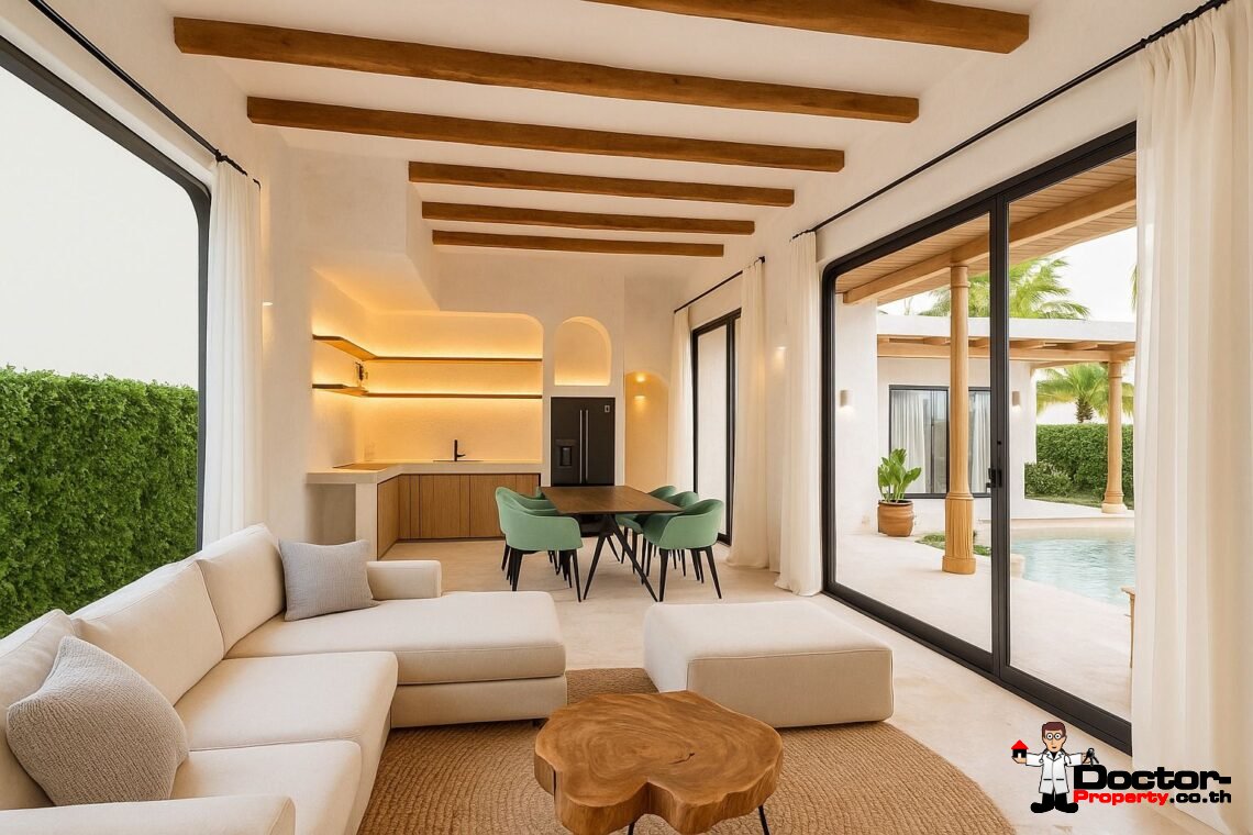 Modern 3 Bedroom Boho Pool Villa in Bang Por, Koh Samui – For Sale