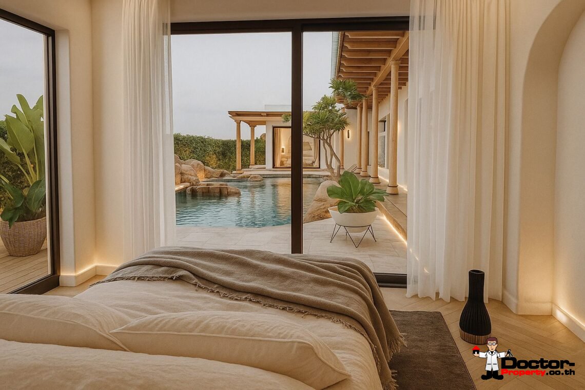 Modern 3 Bedroom Boho Pool Villa in Bang Por, Koh Samui – For Sale