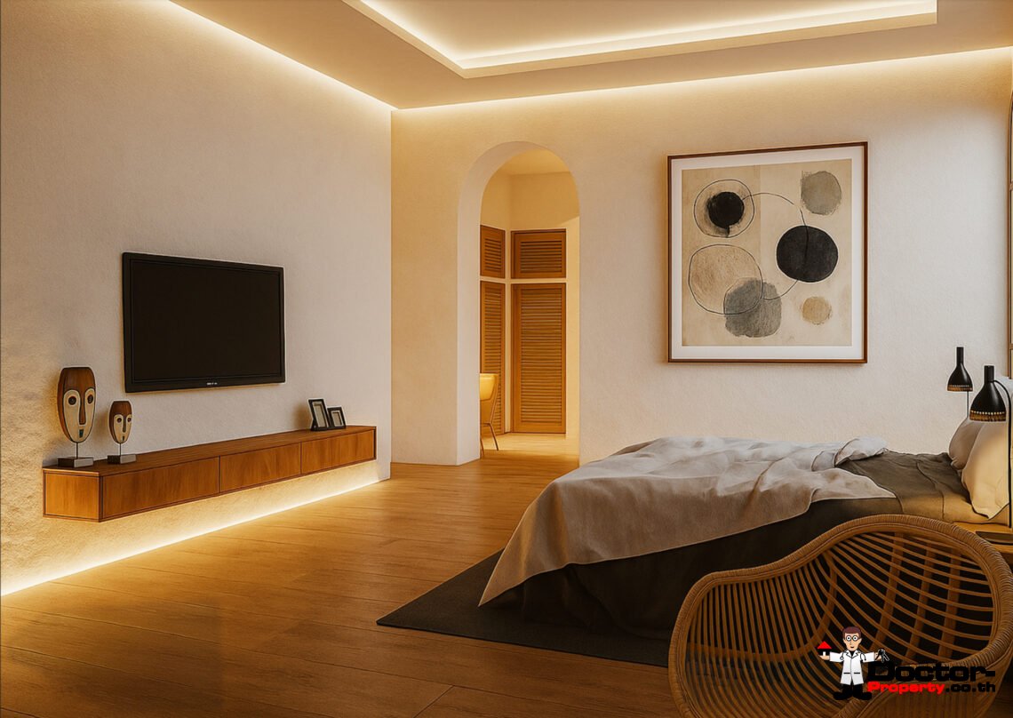 Modern 4 Bedroom Boho Pool Villa in Bang Por, Koh Samui – For Sale