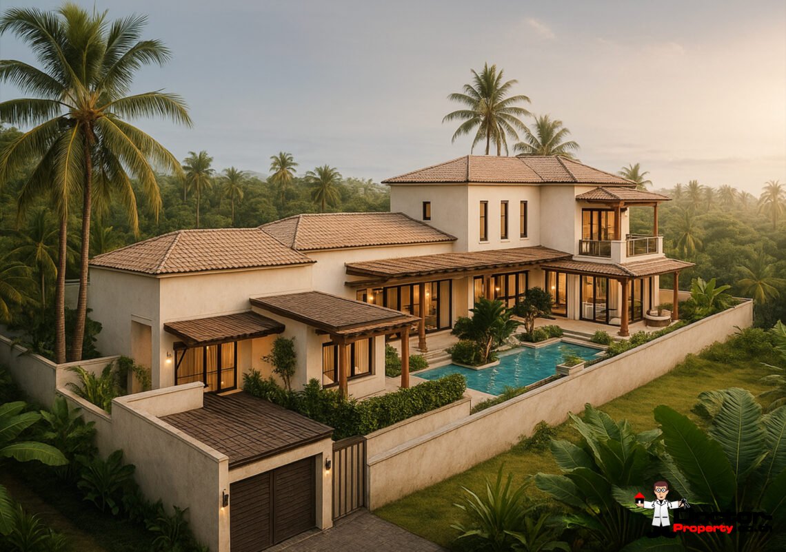 Modern 4 Bedroom Boho Pool Villa in Bang Por, Koh Samui – For Sale