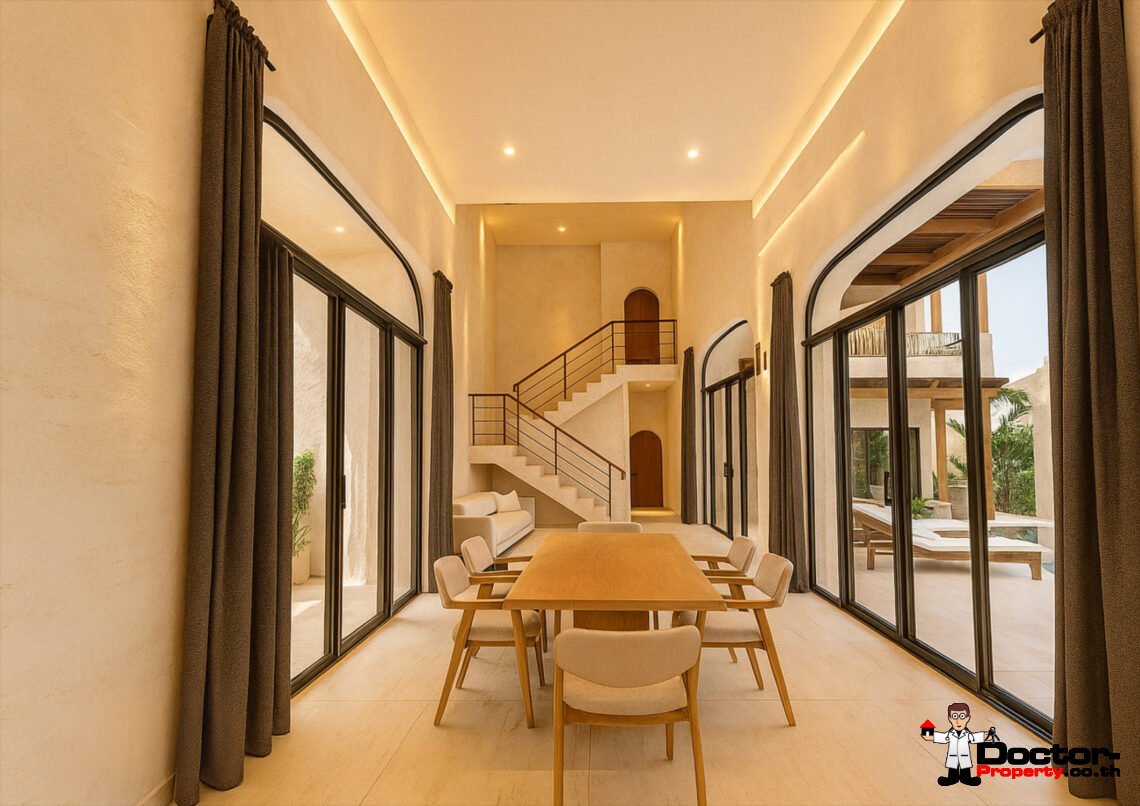Modern 4 Bedroom Boho Pool Villa in Bang Por, Koh Samui – For Sale
