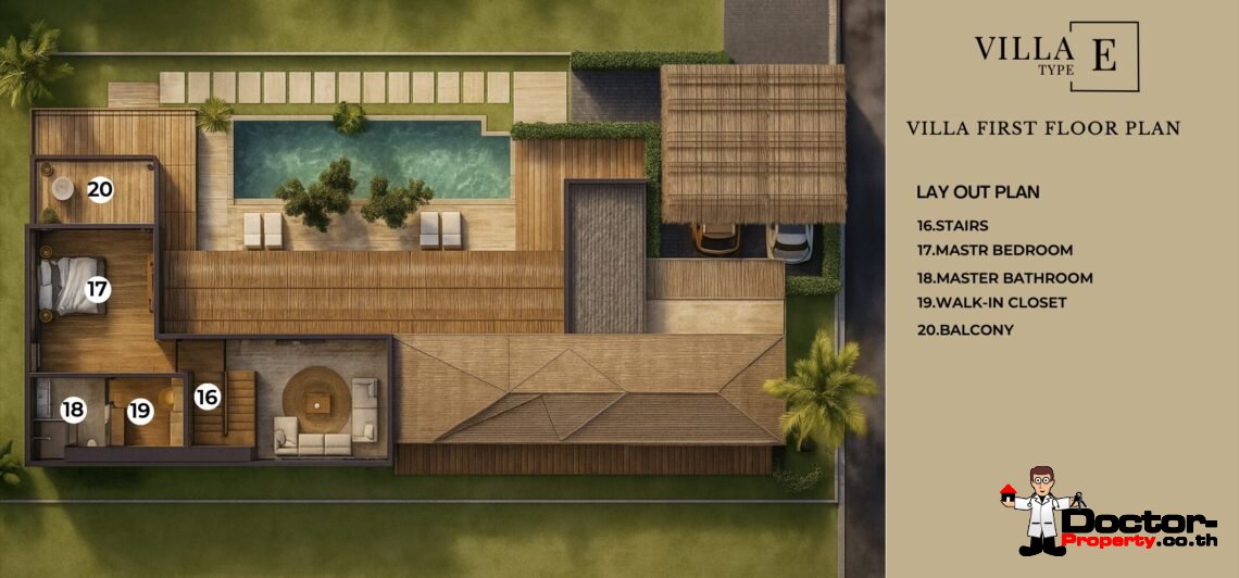 Modern 4 Bedroom Boho Pool Villa in Bang Por, Koh Samui – For Sale