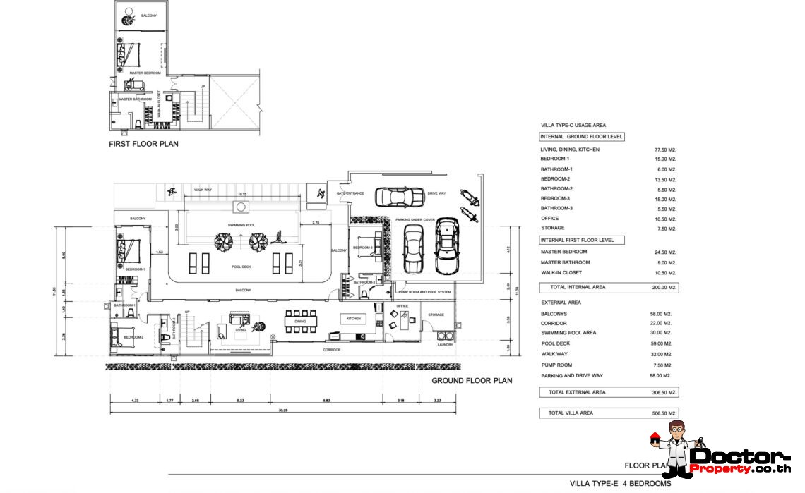 Modern 4 Bedroom Boho Pool Villa in Bang Por, Koh Samui – For Sale