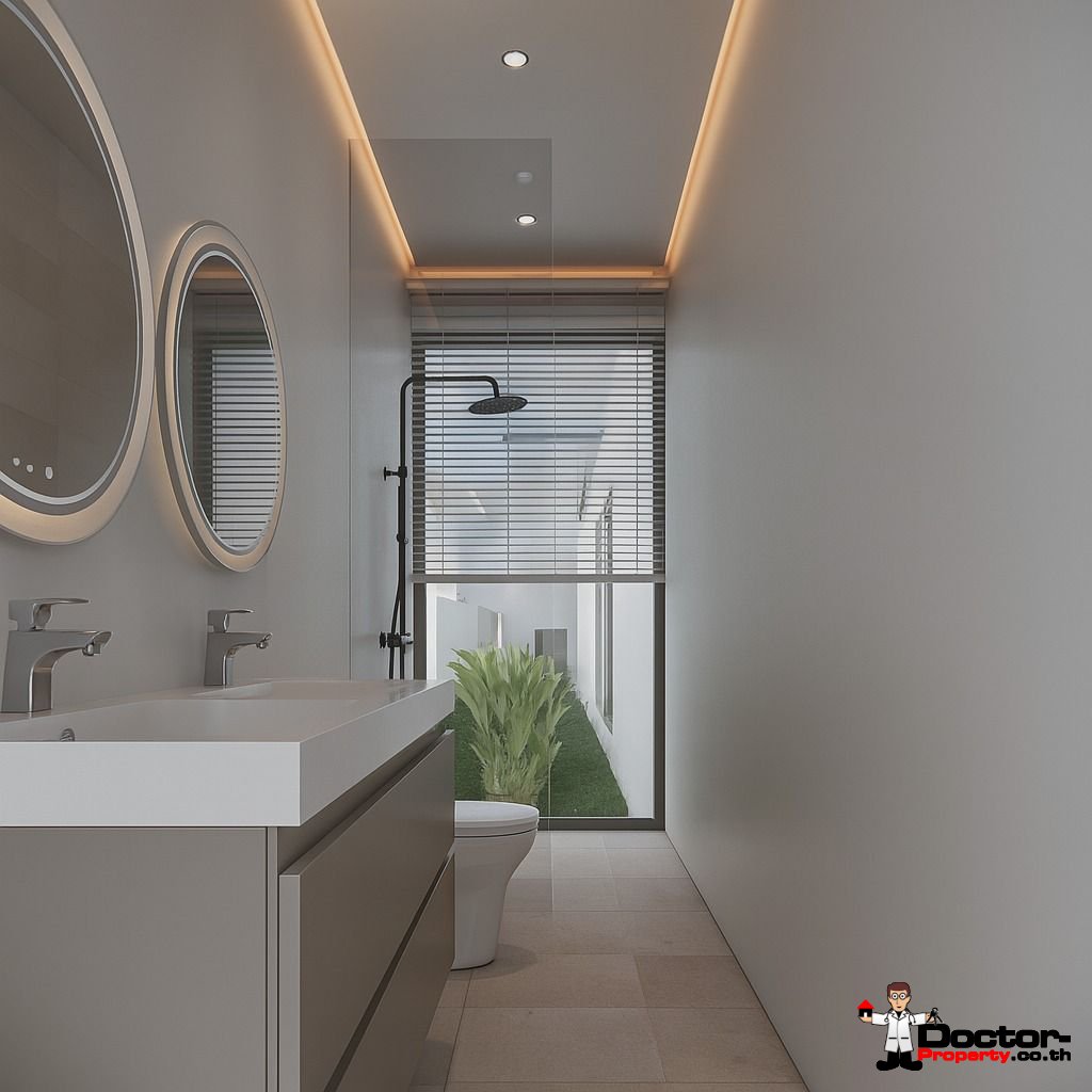 Modern 3-4 Bedroom Pool Villa with Partial Sea View and Mountain View in Lamai, Koh Samui – For Sale