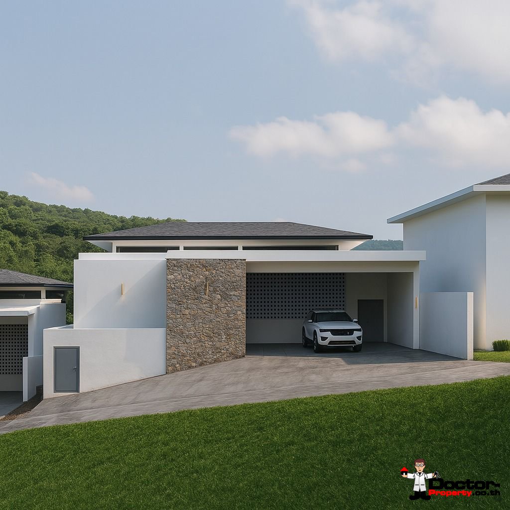 Modern 3-4 Bedroom Pool Villa with Partial Sea View and Mountain View in Lamai, Koh Samui – For Sale