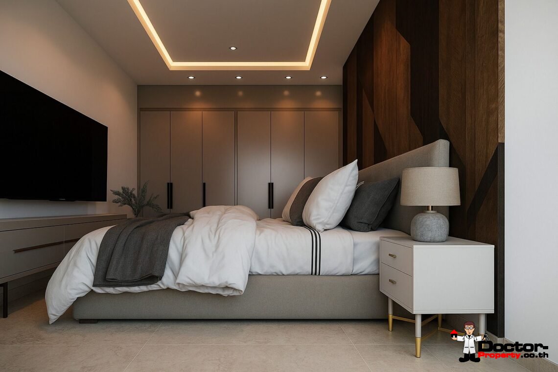 Modern 3-4 Bedroom Pool Villa with Partial Sea View and Mountain View in Lamai, Koh Samui – For Sale