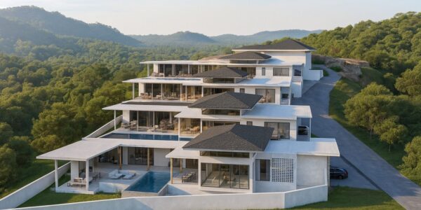 Modern 3-4 Bedroom Pool Villa with Partial Sea View and Mountain View in Lamai, Koh Samui – For Sale