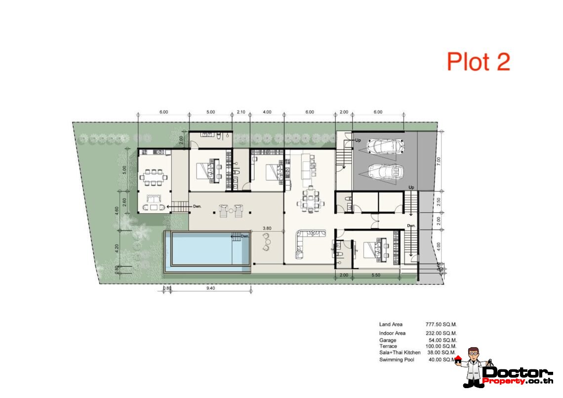 Modern 3-4 Bedroom Pool Villa with Partial Sea View and Mountain View in Lamai, Koh Samui – For Sale