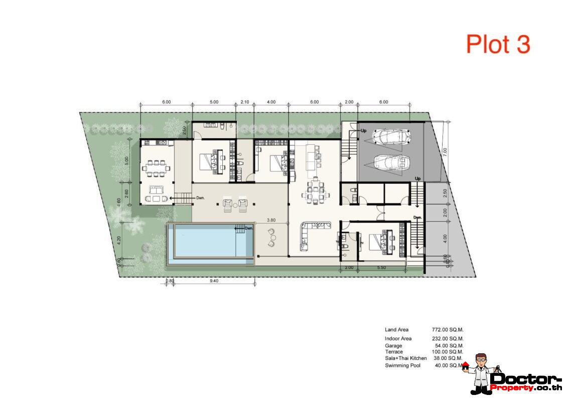 Modern 3-4 Bedroom Pool Villa with Partial Sea View and Mountain View in Lamai, Koh Samui – For Sale