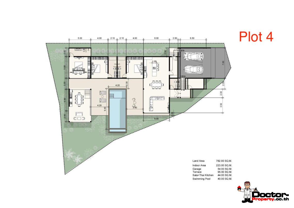 Modern 3-4 Bedroom Pool Villa with Partial Sea View and Mountain View in Lamai, Koh Samui – For Sale
