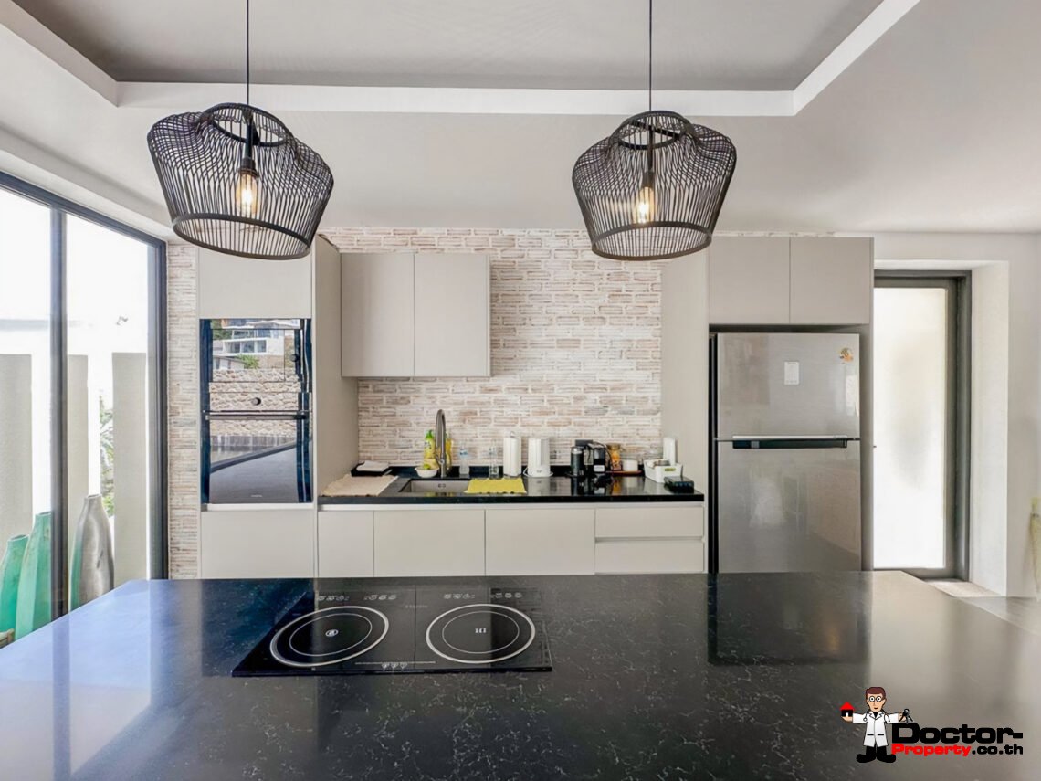 3 Bedroom Pool Villa with Partial Sea View in Lamai, Koh Samui – For Sale