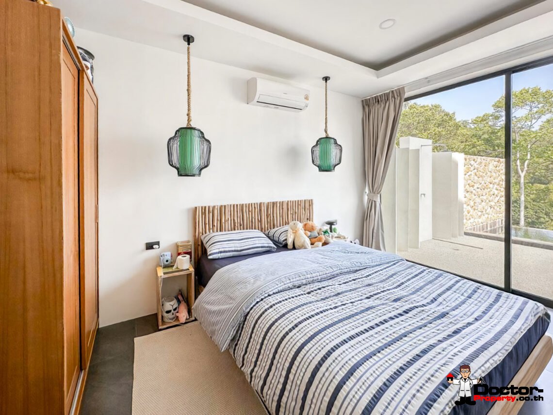 3 Bedroom Pool Villa with Partial Sea View in Lamai, Koh Samui – For Sale