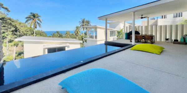 3 Bedroom Pool Villa with Partial Sea View in Lamai, Koh Samui – For Sale