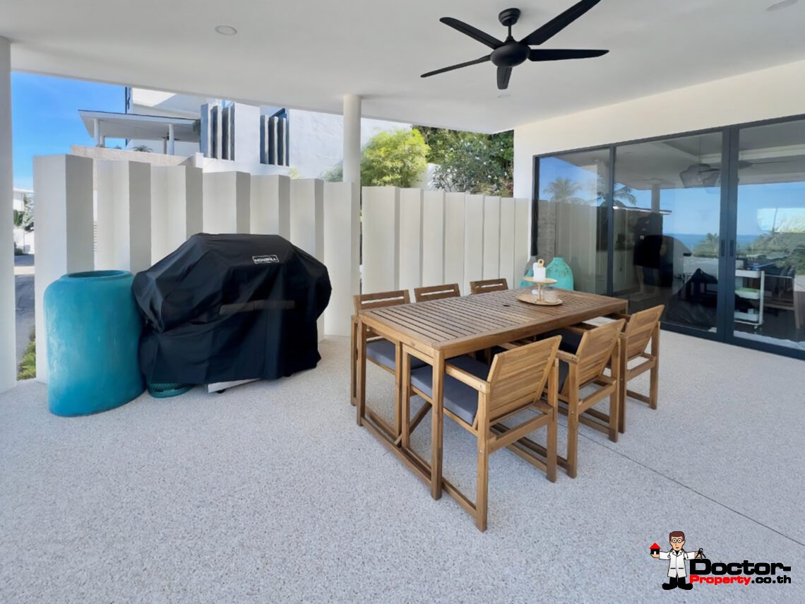3 Bedroom Pool Villa with Partial Sea View in Lamai, Koh Samui – For Sale