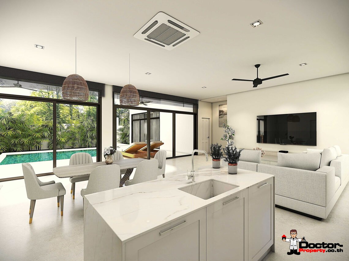 Modern Tropical 3 Bedroom Pool Villa in Lamai, Koh Samui – For Sale