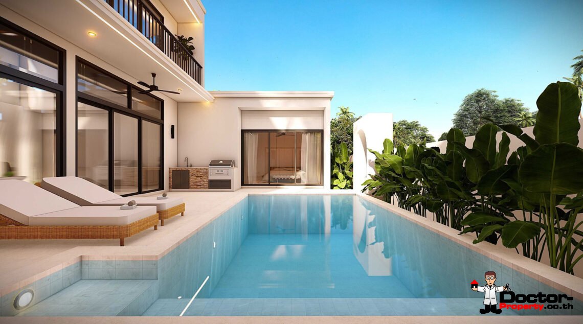 Modern Tropical 5 Bedroom Pool Villa in Lamai, Koh Samui – For Sale