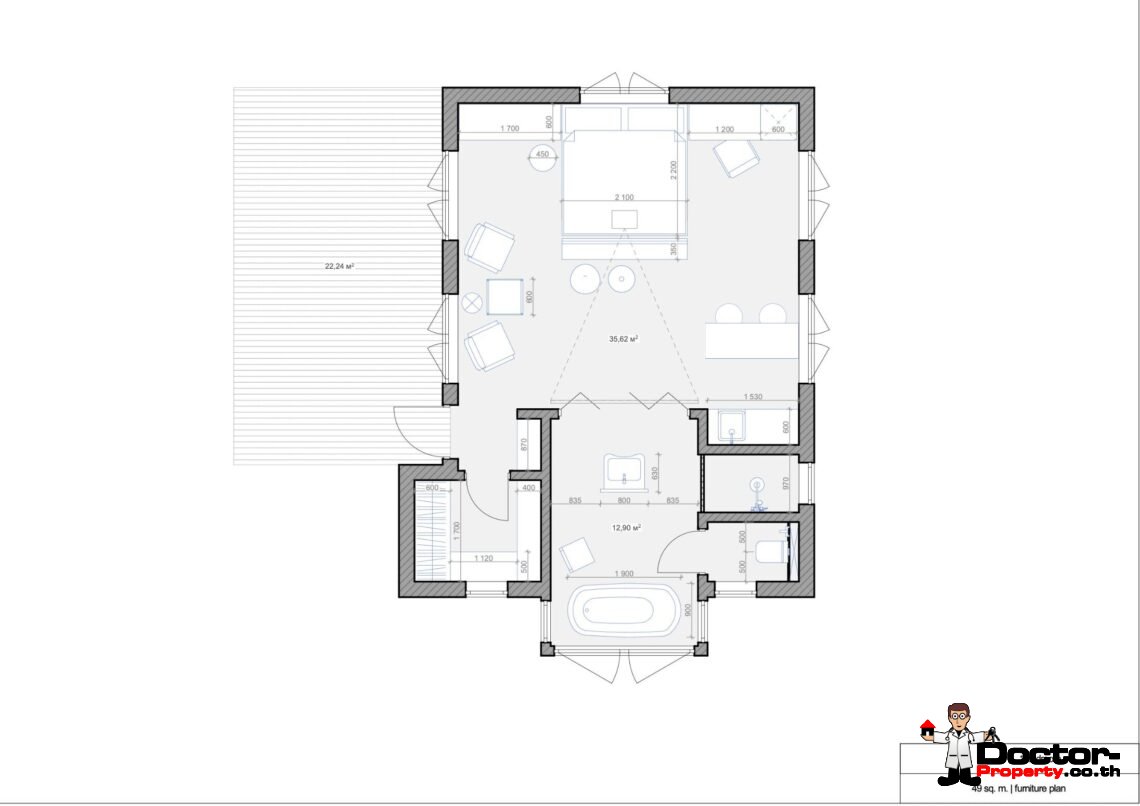Modern 1 Bedroom Villa in Chaweng Noi, Koh Samui – For Sale