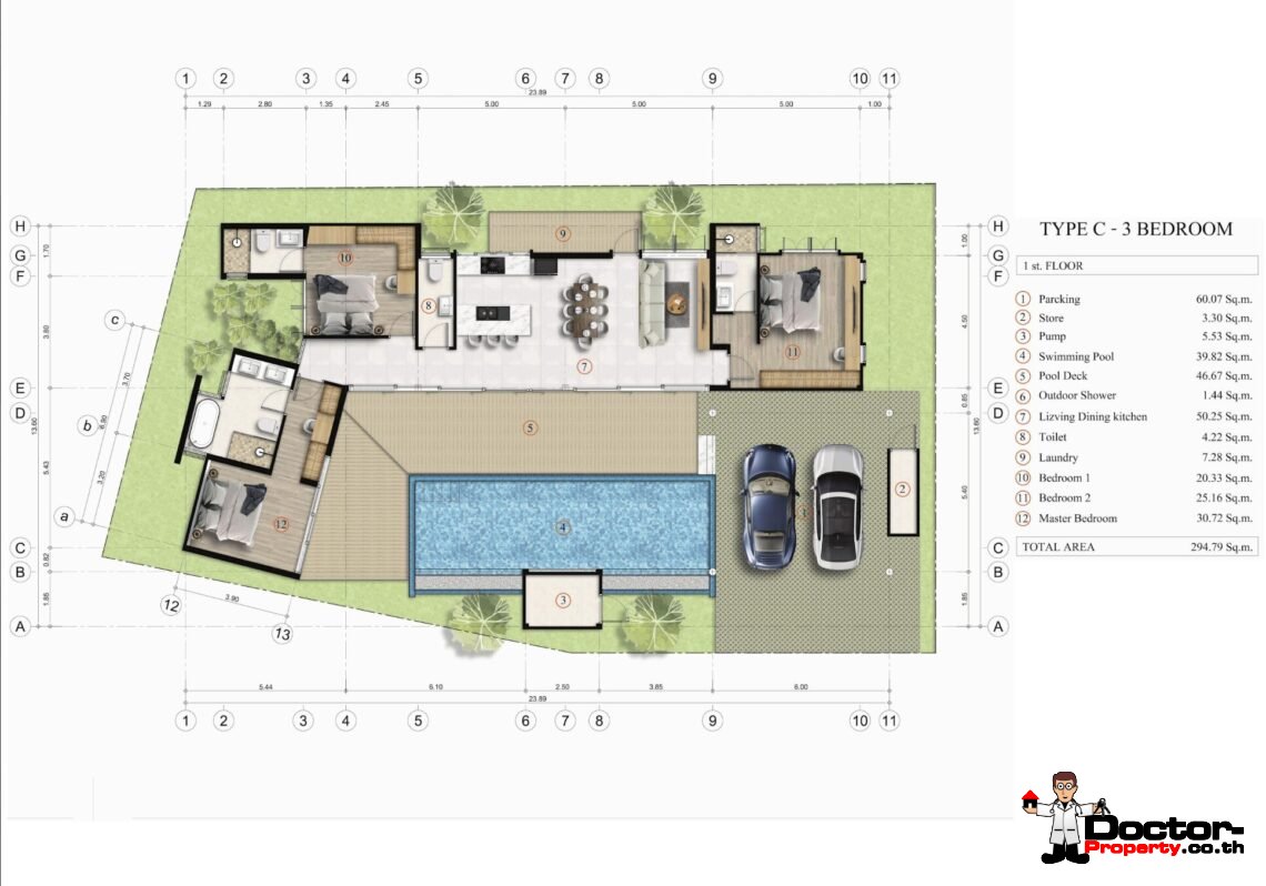 Modern 3 Bedroom Pool Villa in Bo Phut, Koh Samui – For Sale