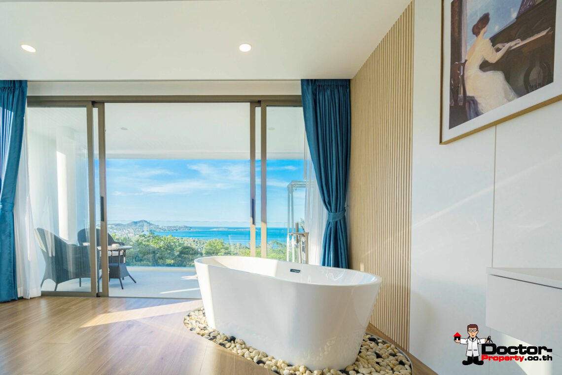 Modern 3 Bedroom Pool Villa with Sea View in Chaweng Noi, Koh Samui – For Sale