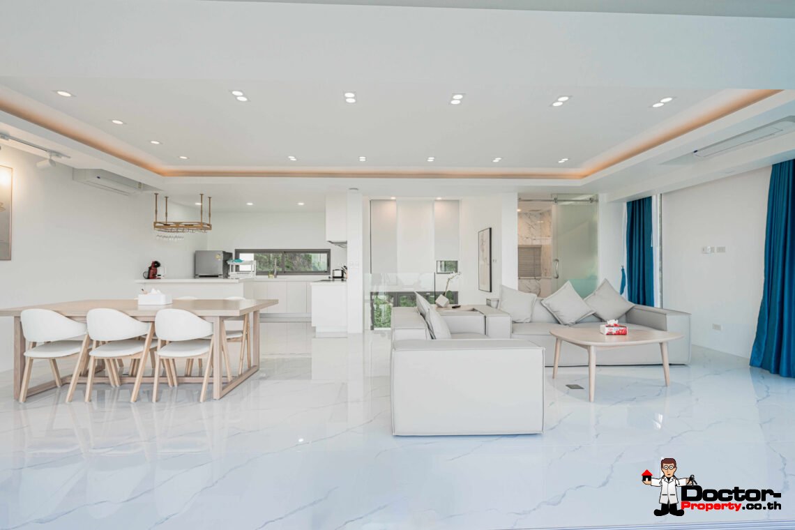 Modern 3 Bedroom Pool Villa with Sea View in Chaweng Noi, Koh Samui – For Sale