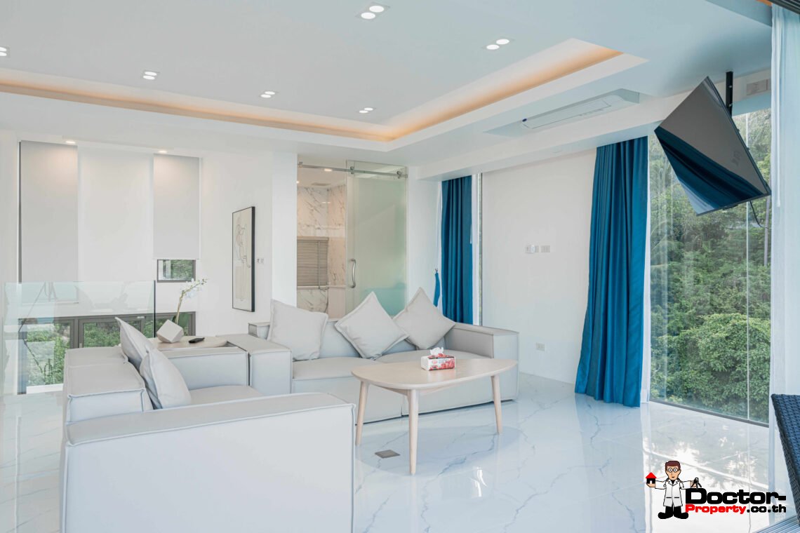 Modern 3 Bedroom Pool Villa with Sea View in Chaweng Noi, Koh Samui – For Sale
