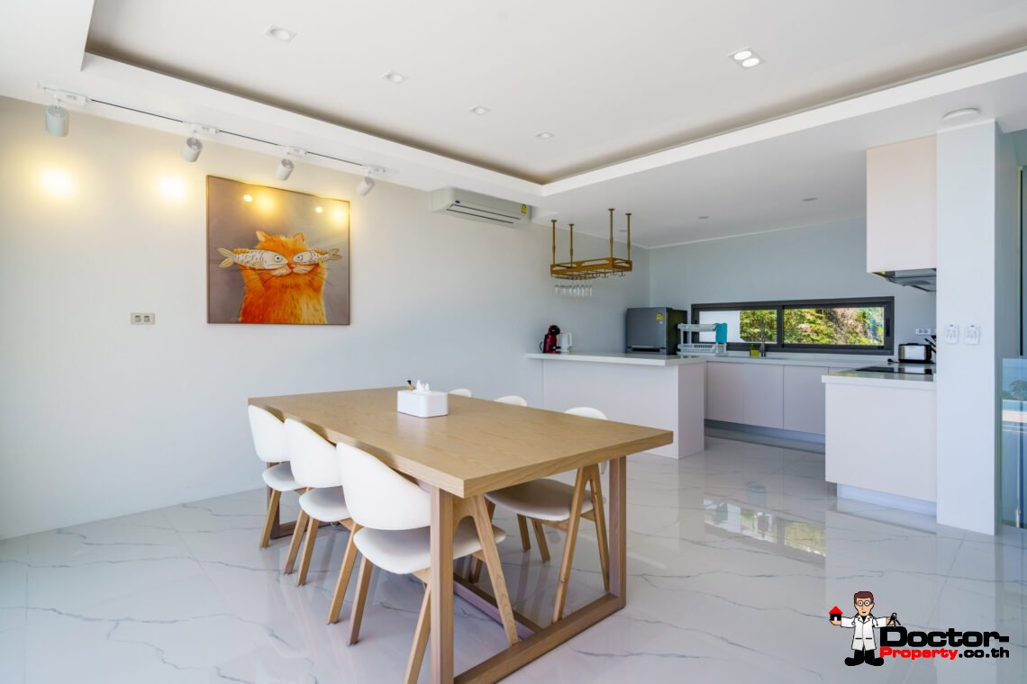 Modern 3 Bedroom Pool Villa with Sea View in Chaweng Noi, Koh Samui – For Sale